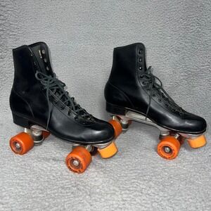VTG Roller Derby Skates Men's Size 10 Black Lace Up Urethane Wheels